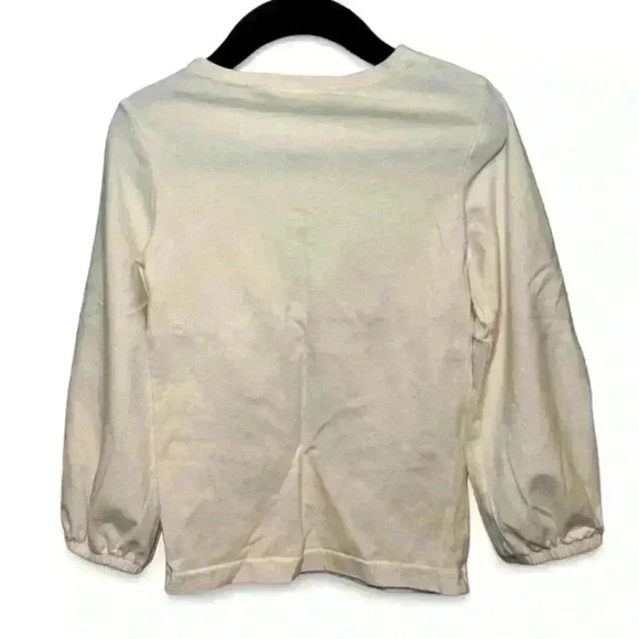 Magpie & Mabel - Cream top w Rose embellishments- Girls size 5 - Picture 3 of 4